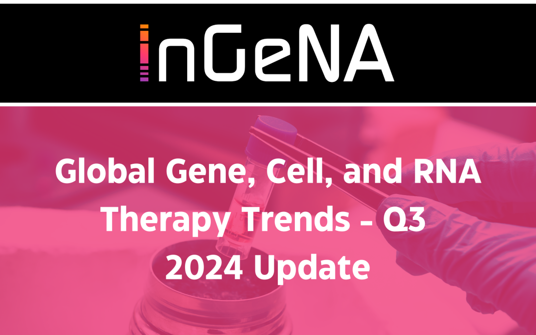 Global Gene, Cell, and RNA Therapy Trends – Q3 2024 Update